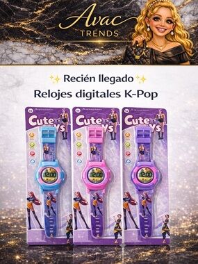 CuteVys K-Pop Digital Kids Watch - Pink / Purple / Blue Options